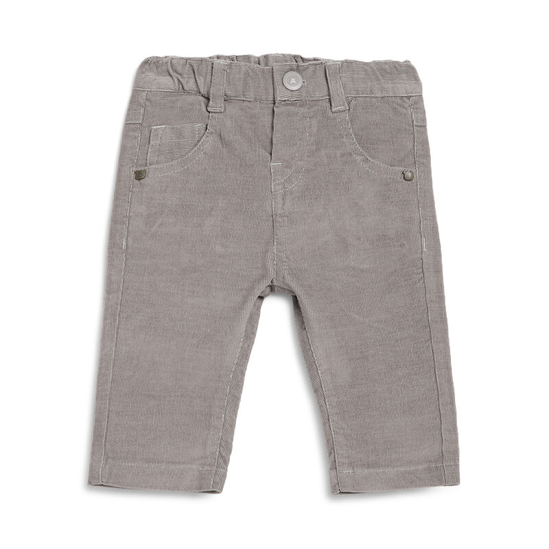 Boys Medium Grey Solid Long Trousers image number 0